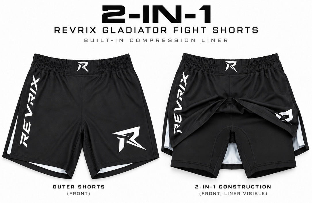 “2-in-1” REVRIX Gladiator Fight Shorts